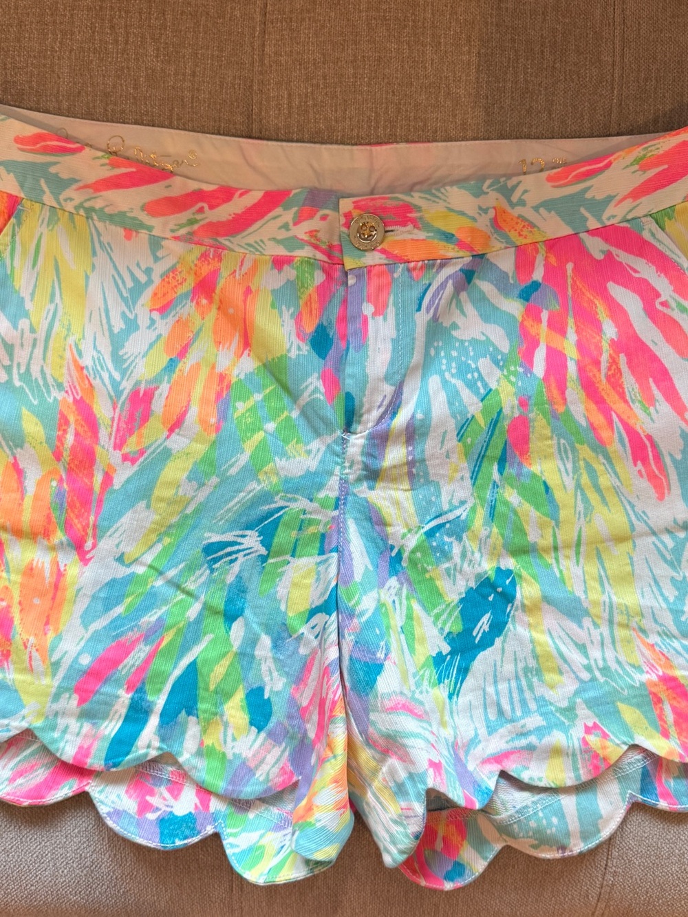 Lilly Pulitzer Multicolor Scalloped Hem Printed Shorts